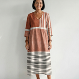 Remy | Easy Mixed Stripe Midi Dress