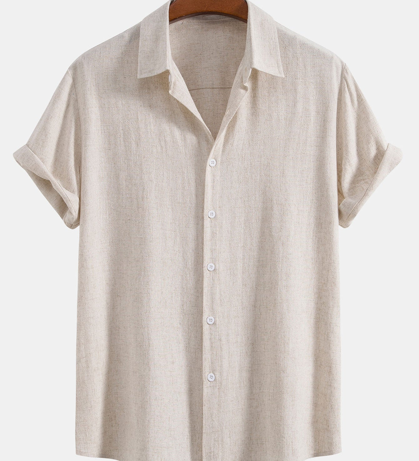 Button-Up Shirt in Linen and Rayon Blend