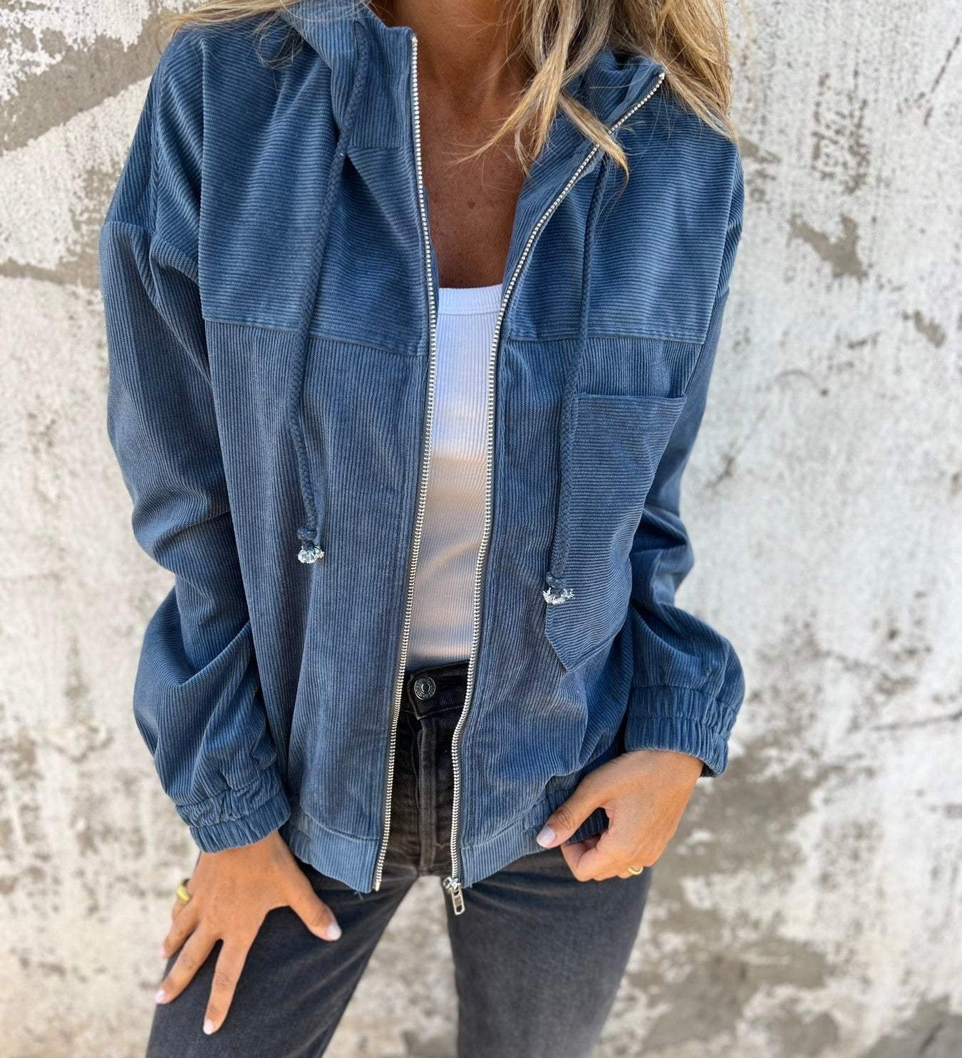 Léa Morel | Corduroy Hooded Jacket For Women