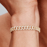 Pave Cuban Bracelet | White Gold