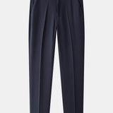Contrast Textured Knit Polo & Slim Fit Tapered Trousers