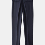 Contrast Textured Johnny Collar Polo & Slim Fit Tapered Trousers