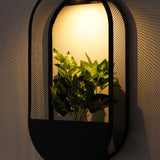 Luz de parede com vaso solar