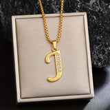 Crystal Accent Initial Necklace | Gold