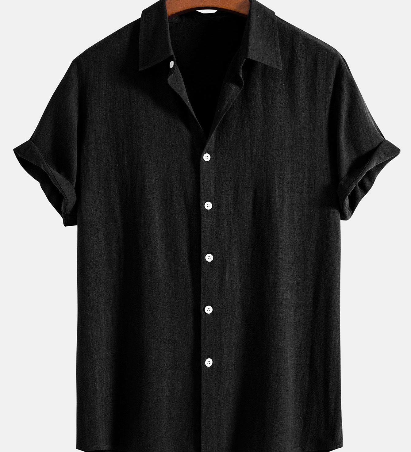 Button-Up Shirt in Linen and Rayon Blend