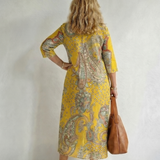 Rowan | Soft Paisley Midi Dress
