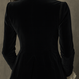 Elegant Black Velvet Embroidered Blazer