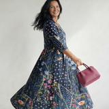 Zane | Easy Gather Floral Midi Dress