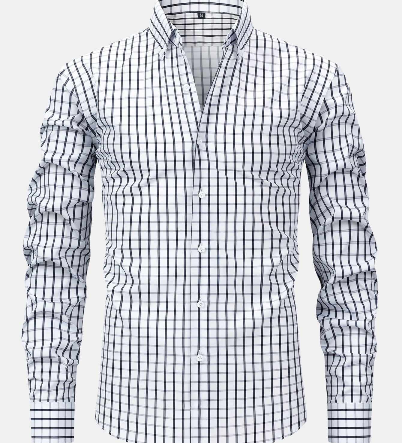 Long Sleeve Checkered Shirt with Buttons