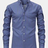 Long Sleeve Striped Shirt with Buttons