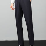 Contrast Textured Knit Polo & Slim Fit Tapered Trousers