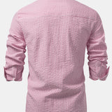 Striped Button-Up Seersucker Shirt