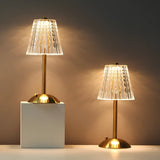 Candeeiro Mesa Cristal Dourado