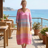 Blake | Ease Gradient Stripe Midi Dress