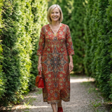 Carter | Ease Patchwork Midi Dress
