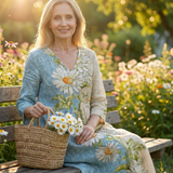 Elliot | Light Daisy Midi Dress