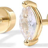 Pear Cut Studs | Gold
