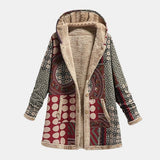 Scarlet |  Burgundy Geometric Coat  — Final Edit