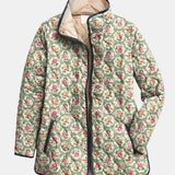 Aveline | Vintage Floral Art Print Quilted Jacket