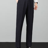 Twisted Jacquard Crew Neck Button Up Knit Shirt & Slim Fit Tapered Trousers