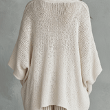 Effortless Neutral Bohemian Pullover Knit Top