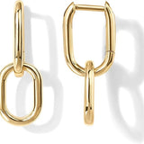 Link Drop Hoops | Gold