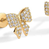 Bow Motif Earrings | Gold