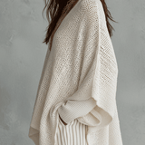 Effortless Neutral Bohemian Pullover Knit Top