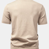Twisted Jacquard Button Up Knit Shirt & Crinkle Textured Drawstring 5" Shorts