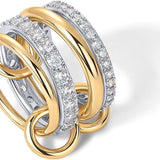 Interlock Stack Rings | Gold