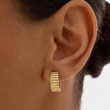 Classic Ridge Earrings | Gold