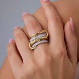 Interlock Stack Rings | Gold