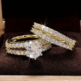 Eternal Radiance Ring Set | White Gold