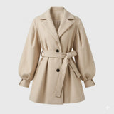 Sofia Bellini | Belted Oversized Trench Coat with Soft Tailored Finish For Women