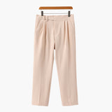 Alessio Romano | Tailored Pleated Trousers with Refined Structure For Men