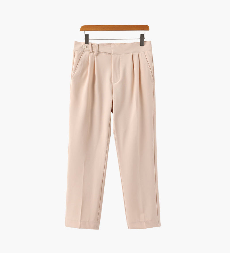 Alessio Romano | Tailored Pleated Trousers with Refined Structure For Men
