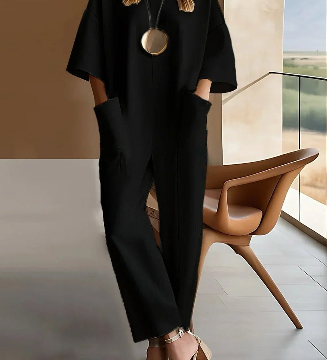 Emmy™ Elegant Short-Sleeve Jumpsuit