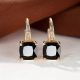 Mystic Stone Hoop Earrings | Gold