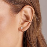 Spark Tip Hoops | Gold