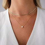 Halo Layered Necklace | Gold
