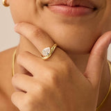 Wavy Promise Ring | Gold