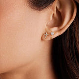 Paved Cross Studs | Gold