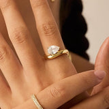 Wavy Promise Ring | Gold
