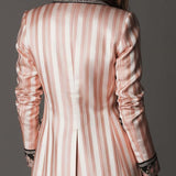 Bohemian Satin-Stripe Tailored Blazer