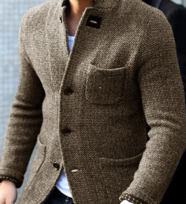 Luca Bellamy | Tailored Knit Button Jacket For Men