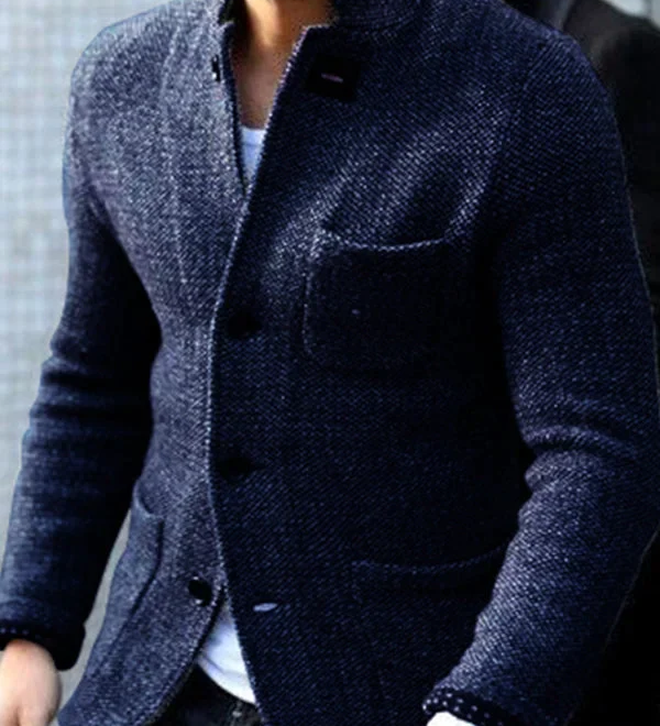 Luca Bellamy | Tailored Knit Button Jacket For Men