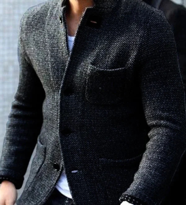 James Whitfield | Retro Wool-Blend Cardigan Jacket For Men