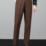Contrast Textured Johnny Collar Polo & Slim Fit Tapered Trousers