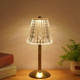 Candeeiro Mesa Cristal Dourado