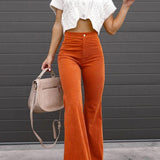 Briana DeLuca | Flared Corduroy Pants For Women